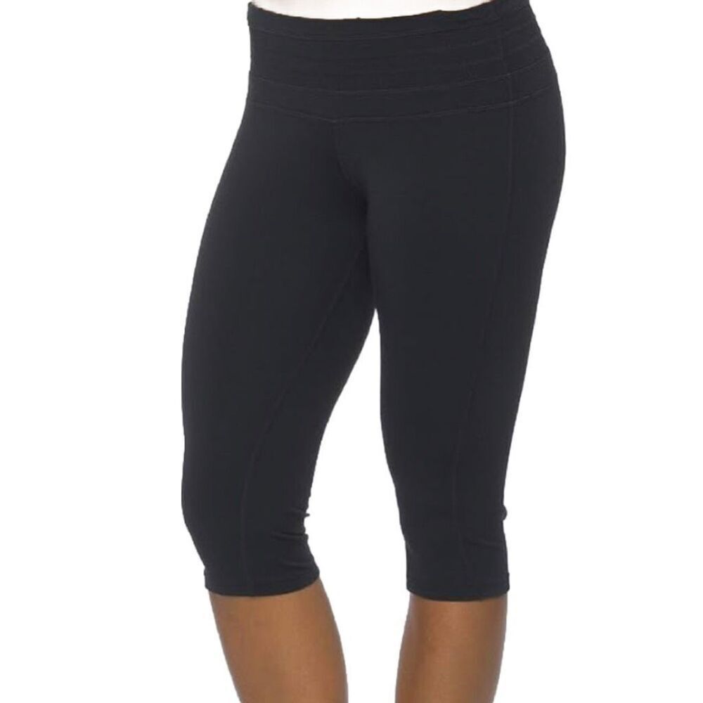 Prana Audrey Knicker size M capri low rise in grey running yoga
